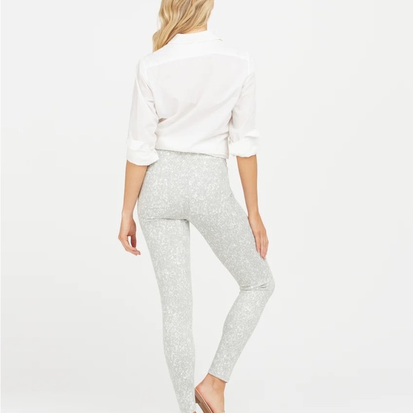 SPANX Ankle Jean-ish Leggings Speckled Grey Skinny Slimming - Picture 2 of 10